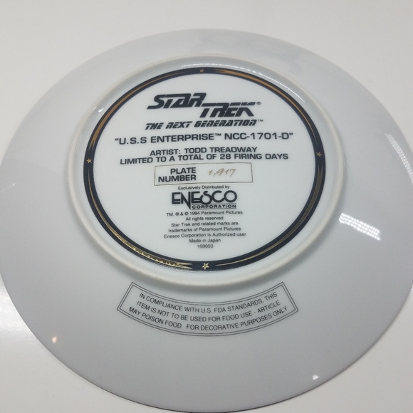 Star Trek The Voyagers Vintage Limited Edition Collectible Plates - Picture 8 of 11